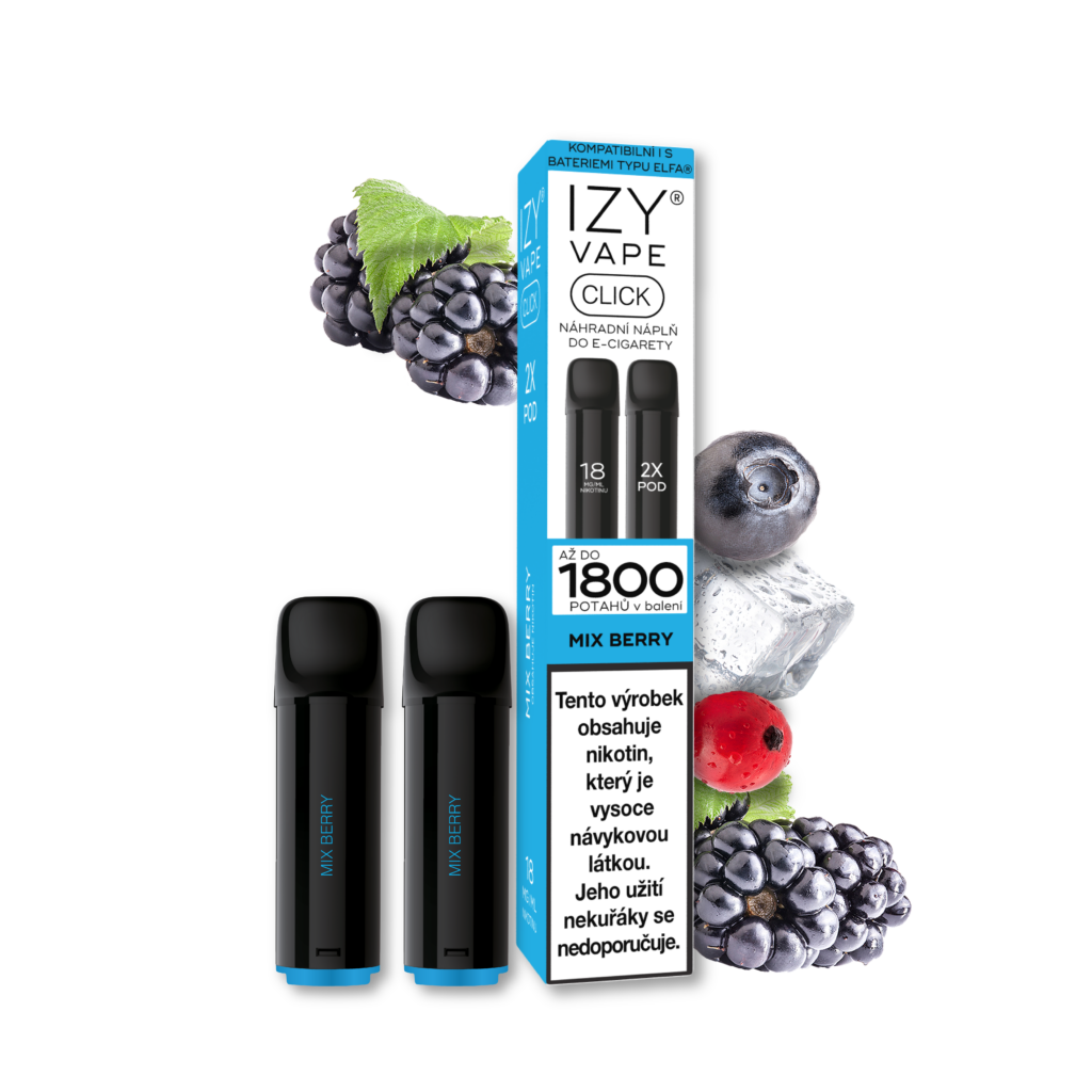 Levně IZY VAPE IZY CLICK 2x2ml MIX Berry 18mg Black 1bal