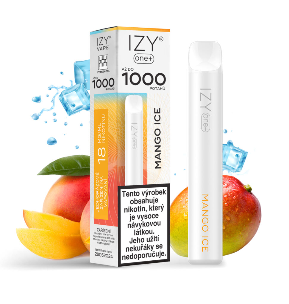 Levně IZY VAPE IZY VAPE ONE+ Mango Ice 18mg White 1bal