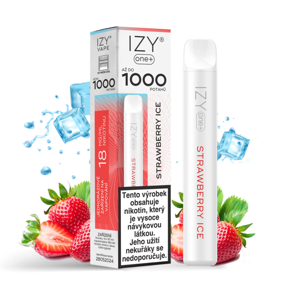 Levně IZY VAPE IZY VAPE ONE+ Strawberry Ice 18mg White 1bal