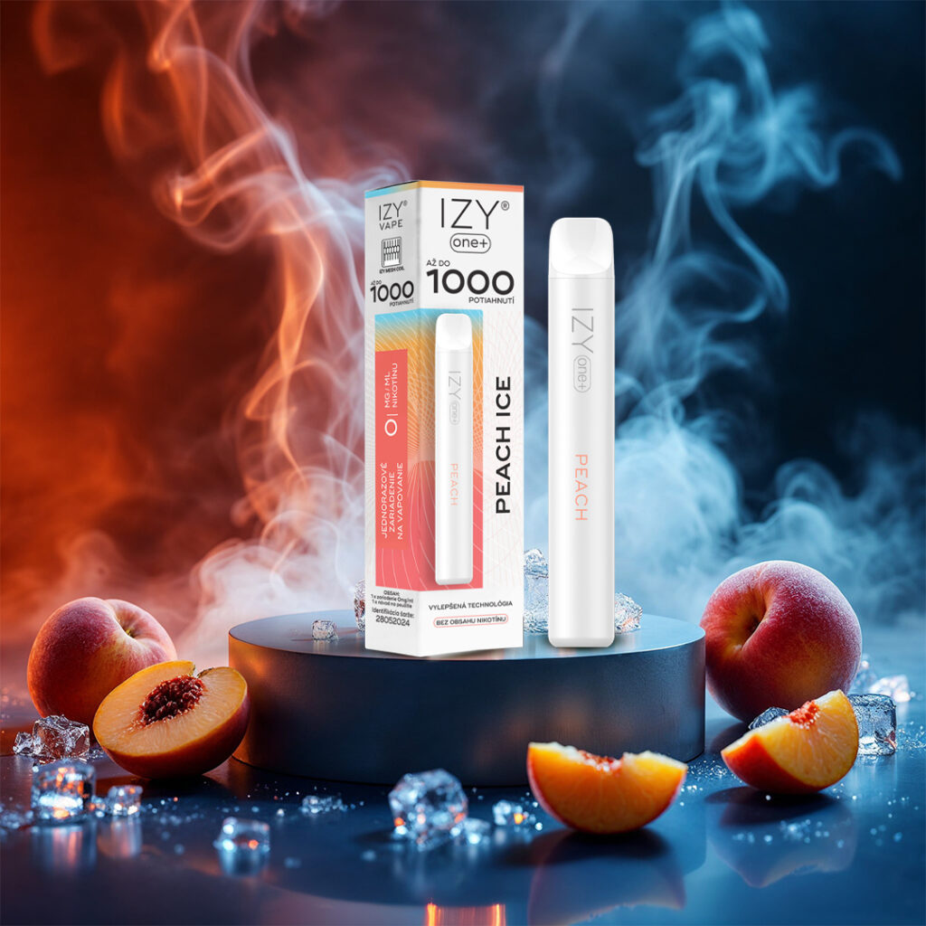 IZY VAPE ONE+ Peach Ice 0mg White 1bal