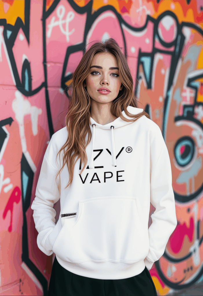 IZY VAPE Bíla mikina